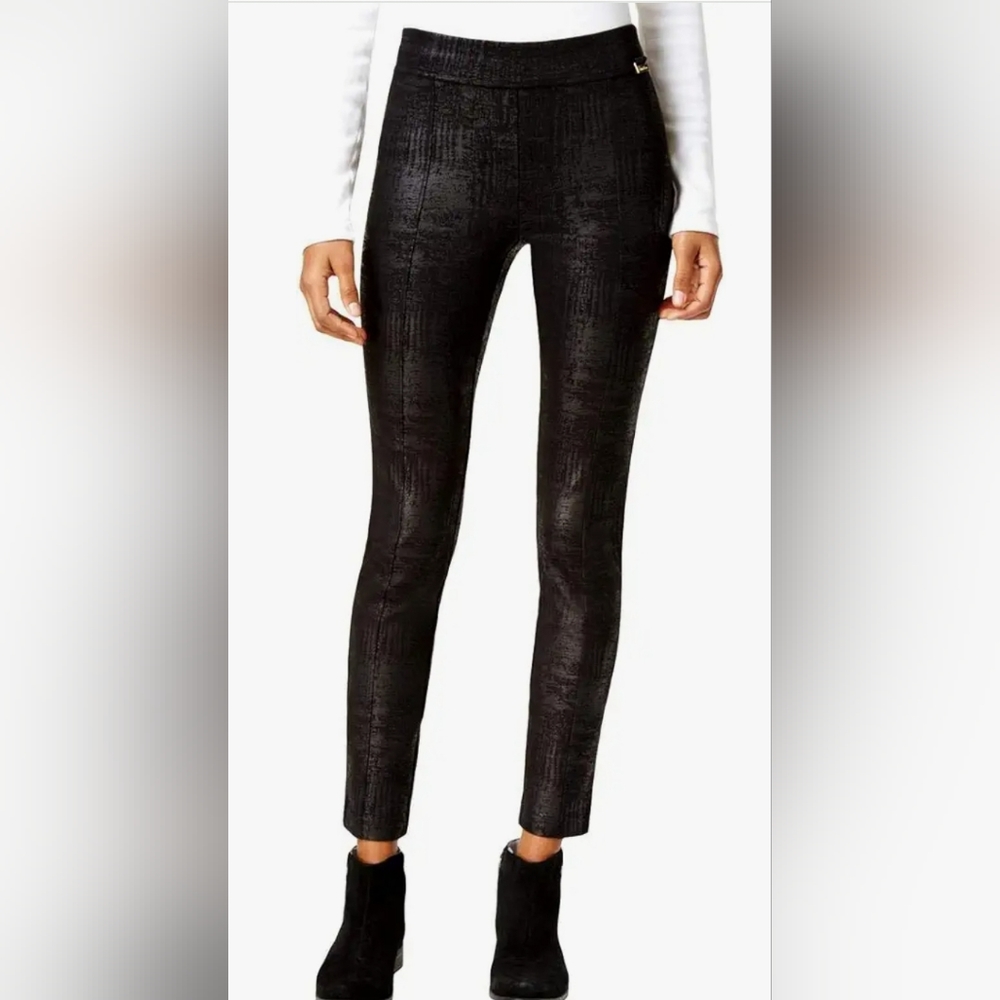 Womens sz M Calvin Klein Power Stretch Pants Everyday Ponte Fitted  Spandex 4%